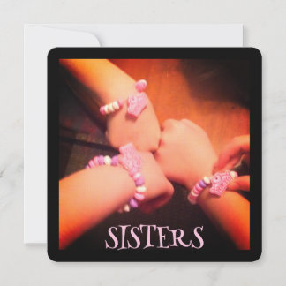 SISTERS Candy Braceletes  Hands Card