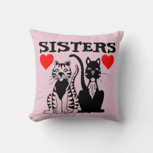 SISTERS CAT PILLOW FOR SISTER
