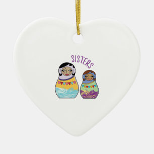 Sisters Ceramic Tree Decoration