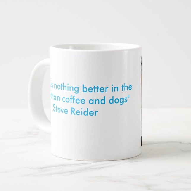 Sisters, Coffee and Dogs Large Coffee Mug (Front Left)