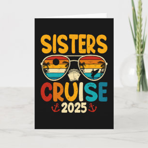 Sister's Cruise 2025 Retro Family Vacation Trip Cr Card