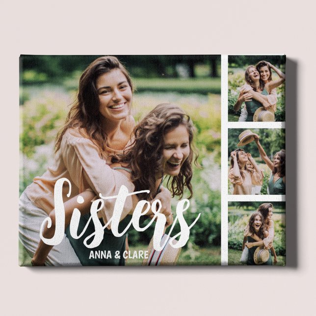 Sisters Customised Photo Collage Plaque (Creator Uploaded)