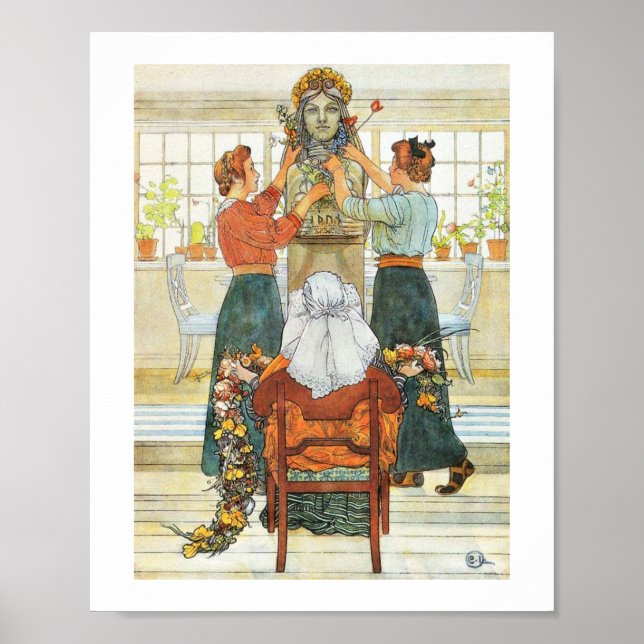 Sisters Decorating for Holiday Poster (Front)