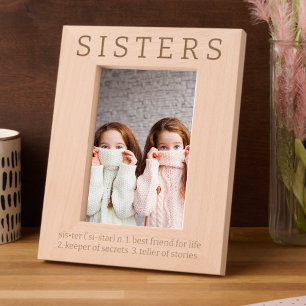 Sisters Dictionary Definition Fun Etched Frames
