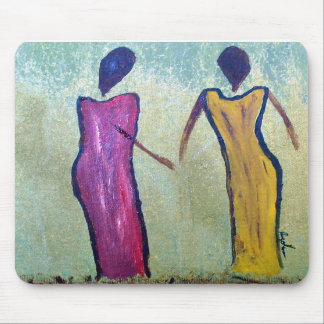 Sisters - Ethnic African Women Art Mouse Pad