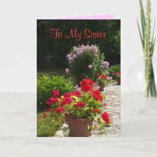 Sister's Everyday Greeting Flowers Card