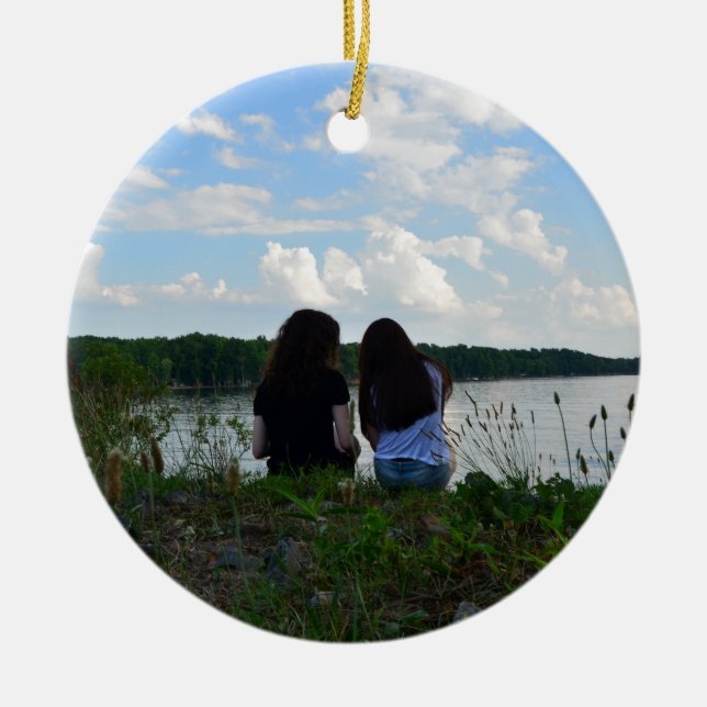 Sisters/Family Ceramic Ornament (Front)