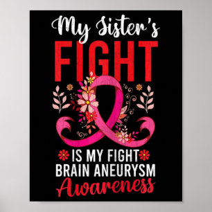 Sister's Fight Is My Fight Brain Aneurysm Awarenes Poster