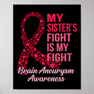 Sister's Fight Is My Fight Brain Aneurysm Awarenes Poster