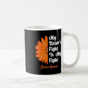 Sister's Fight Is My Fight Sunflower Leukaemia Awa Coffee Mug