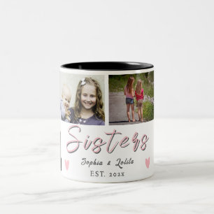Sisters Forever – 6 Photo Custom Coffee Mug