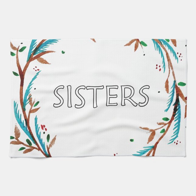 Sisters Gift Tea Towel (Horizontal)