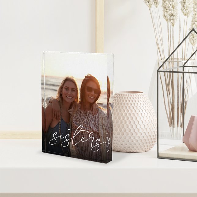 Sisters Handwritten Script Overlay Photo Block (Creator Uploaded)