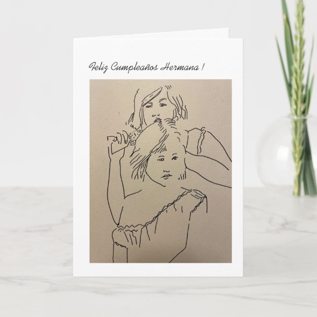 Sisters Happy Birthday Card (Front)