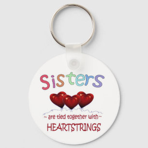 Sisters Heartstrings Keychain