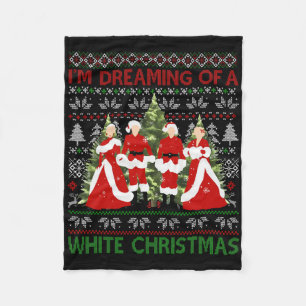 Sisters I'm Dreaming Of A White Christmas Movie 19 Fleece Blanket