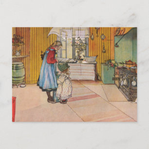 Sisters - Koket av Carl Larsson Postcard