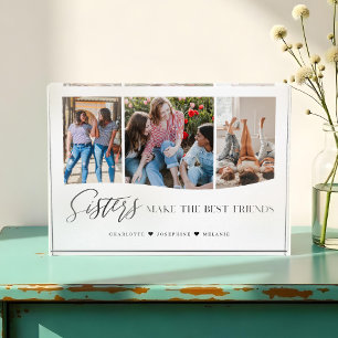 Sisters Make The Best Friends 3 Photo Keepsake 