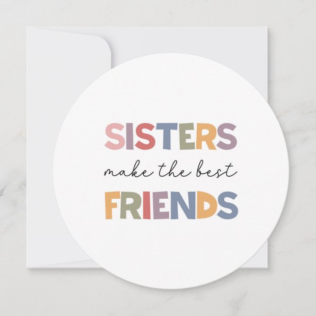 Sisters Make The Best Friends Holiday Card (Front)