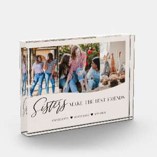 Sisters Make The Best Friends Photo Keepsake Cream