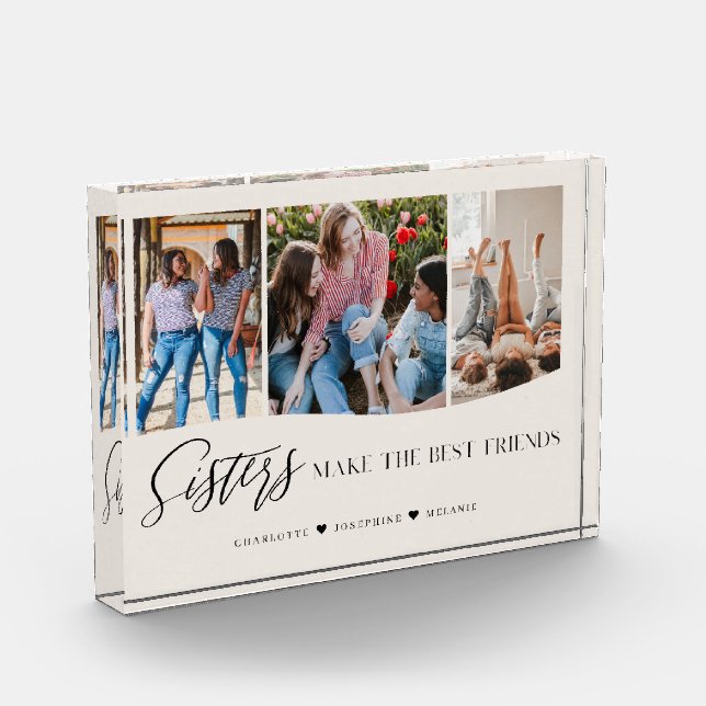 Sisters Make The Best Friends Photo Keepsake Cream (Left)