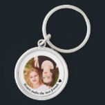 Sisters Make the Best Friends Photo Key Ring<br><div class="desc">Elegant photo keychain with sisters quote "Sisters make the best friends"</div>