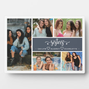 Sisters Photo Collage Best Family Plaque