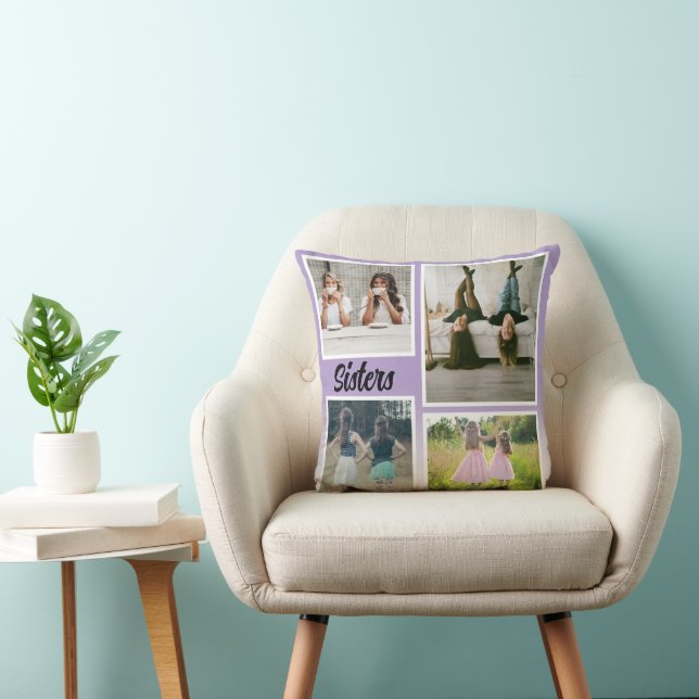 Sisters Photo Collage. The Best Kind of Therapy Cushion (Chair)