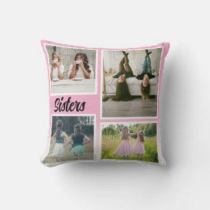 Sisters Photo Collage. The Best Kind of Therapy Cushion
