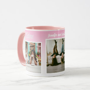 Sisters Photo Collage with Names, Best Therapy Mug