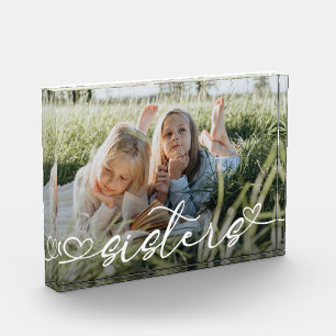 Sisters Photo Typography Block
