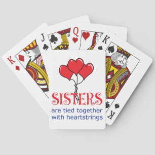 Sisters Playing Cards