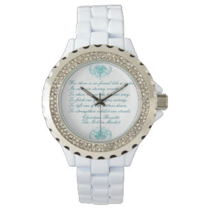 Sisters Poem by Christina Rossetti Turquoise Ink Watch