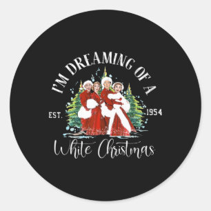 Sisters Pyjamas Holiday Xmas Snow White Christmas  Classic Round Sticker