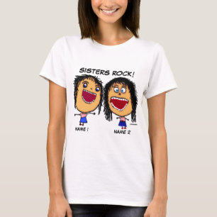 Sisters Rock Cartoon T-Shirt