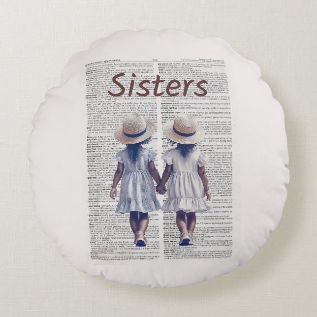 Sisters Round Cushion (Front)