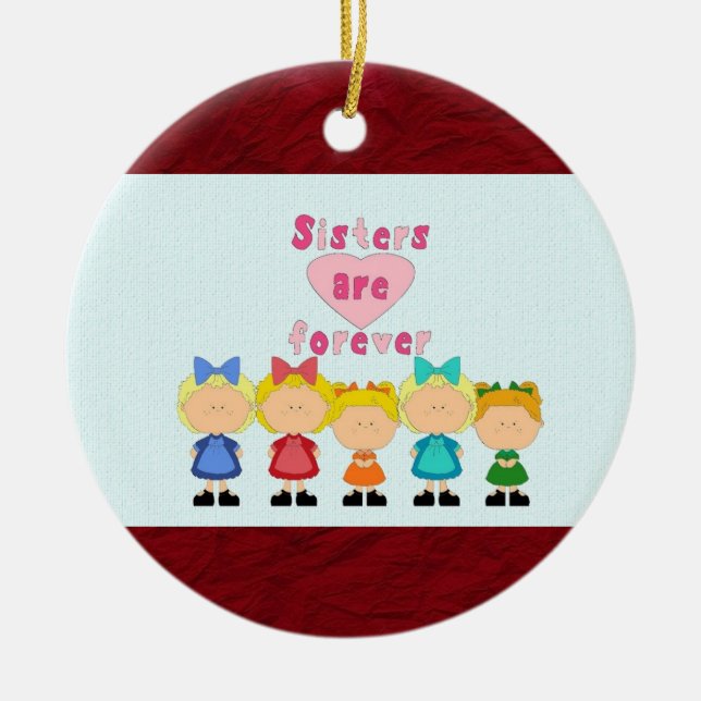 Sisters Round Ornament (Front)