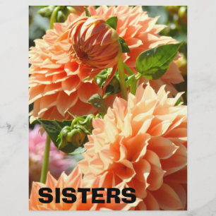 SISTERS Scapebook paper Theme Dahlia Flowers