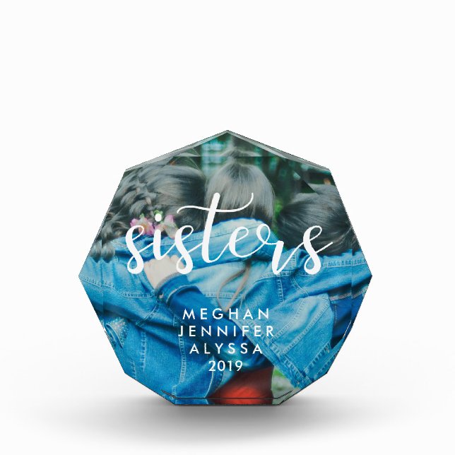 Sisters | Simple Modern Typography with Photo (Front)