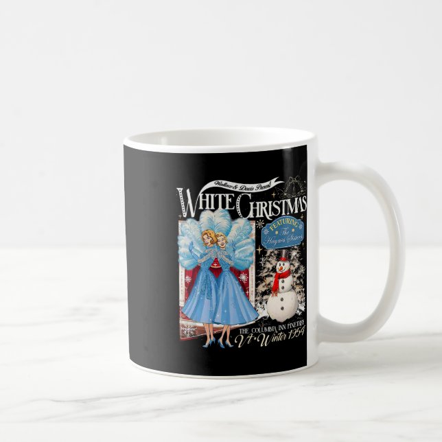 Sisters White Christmas Movie 1954 Pyjamas Holiday Coffee Mug (Right)