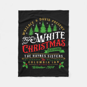 Sisters White Christmas Movie 1954 Pyjamas Holiday Fleece Blanket