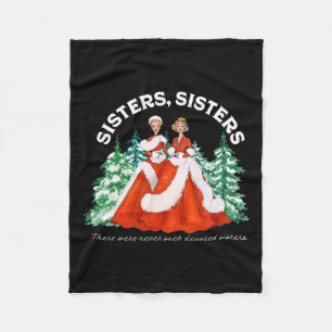 Sisters White Christmas Movie 1954 Xmas Snow Holid Fleece Blanket