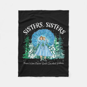 Sisters White Christmas Movie 1954 Xmas Snow Holid Fleece Blanket