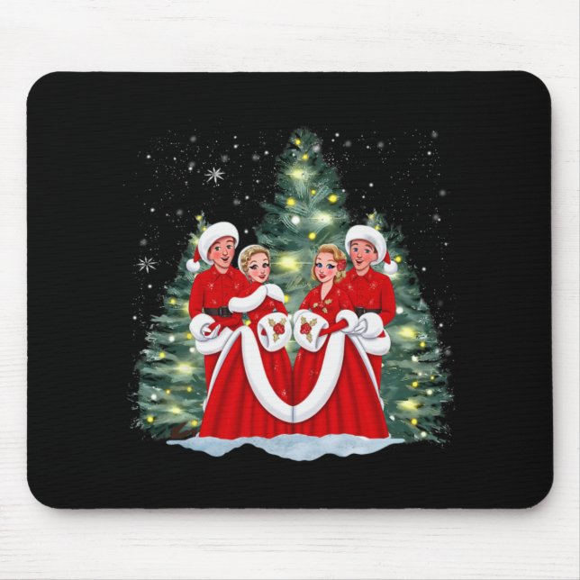 Sisters White Christmas Movie 1954 Xmas Snow Holid Mouse Pad (Front)