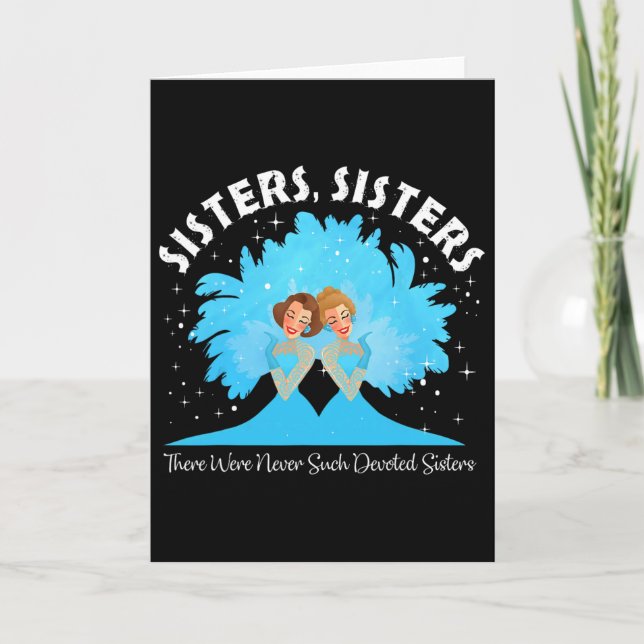 Sisters White Christmas Movie 1954 Xmas Snow Pajam Card (Front)