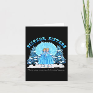 Sisters White Christmas Movie 1954 Xmas Snow Pajam Card