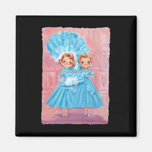 Sisters White Christmas Movie 1954 Xmas Snow Pajam Magnet