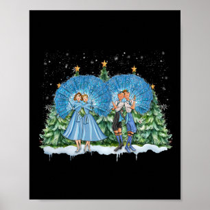 Sisters White Christmas Movie 1954 Xmas Snow Pajam Poster