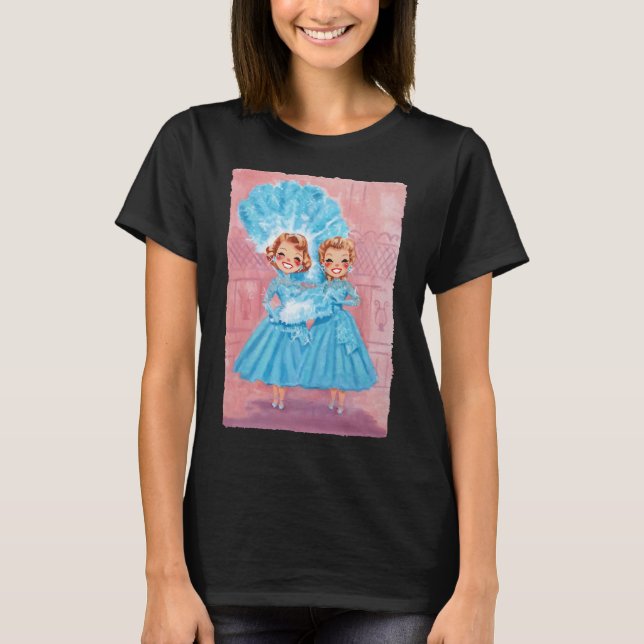 Sisters White Christmas Movie 1954 Xmas Snow Pajam T-Shirt (Front)