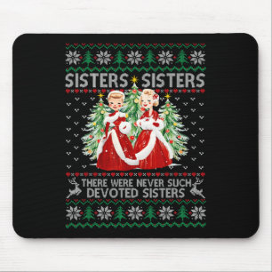 Sisters White Christmas Movie Xmas Snow Holiday Pa Mouse Pad